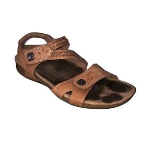 EARTH ORIGINS Sandals Women's Size 9 Neutral Leather Braided Bosk Benson